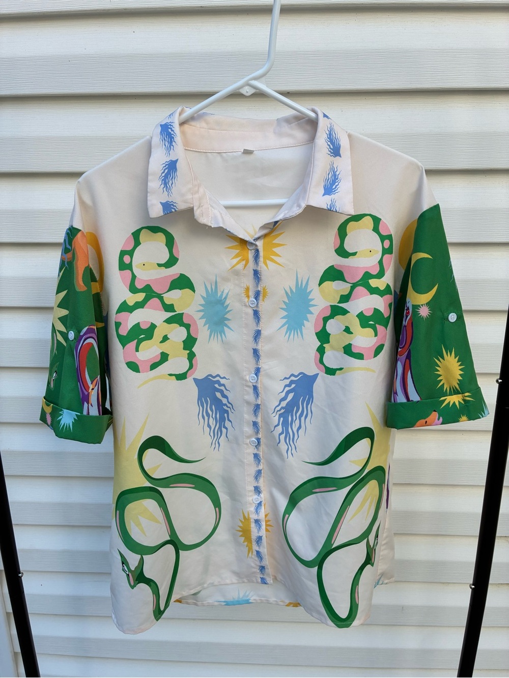 Multicolor Button-Up Blouse